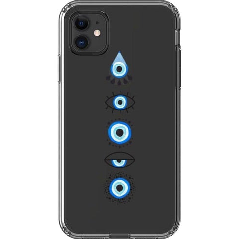iPhone 11 Cute Evil Eyes Clear Phone Case - The Urban Flair