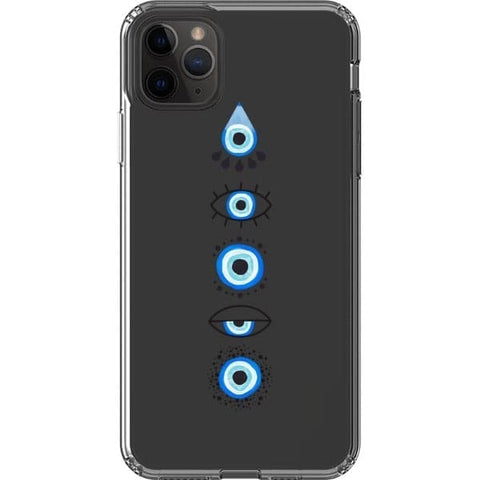 iPhone 11 Pro Max Cute Evil Eyes Clear Phone Case - The Urban Flair