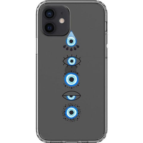 iPhone 12 Cute Evil Eyes Clear Phone Case - The Urban Flair