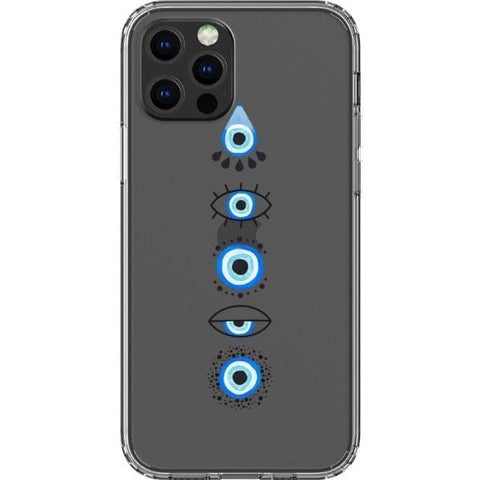 iPhone 12 Pro Cute Evil Eyes Clear Phone Case - The Urban Flair