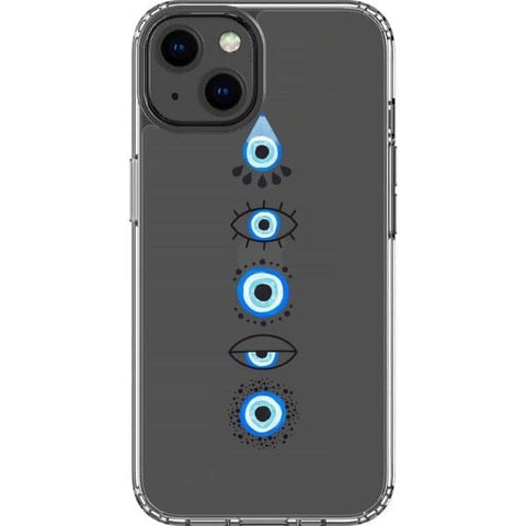 iPhone 13 Cute Evil Eyes Clear Phone Case - The Urban Flair