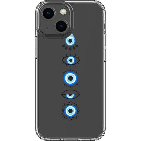 iPhone 13 Mini Cute Evil Eyes Clear Phone Case - The Urban Flair