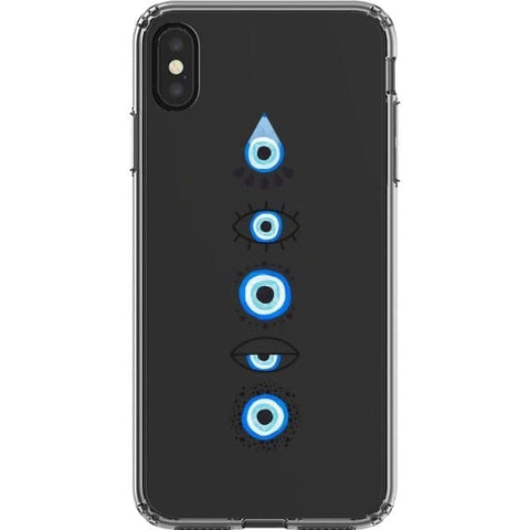 iPhone XR Cute Evil Eyes Clear Phone Case - The Urban Flair