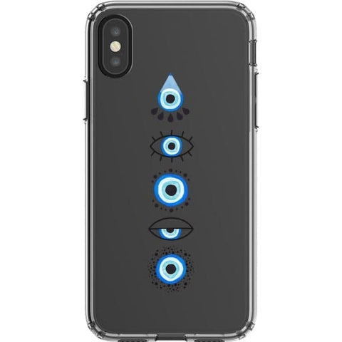 iPhone X/XS Cute Evil Eyes Clear Phone Case - The Urban Flair