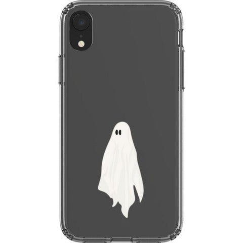 Cute Minimal Ghost Clear Phone Case iPhone XR exclusively offered by The Urban Flair