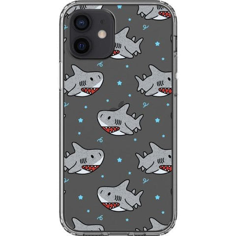 Cute Shark Clear Phone Case for your iPhone 12 exclusively at The Urban Flair