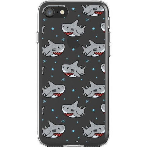 Cute Shark Clear Phone Case for your iPhone SE (2020/2022) exclusively at The Urban Flair