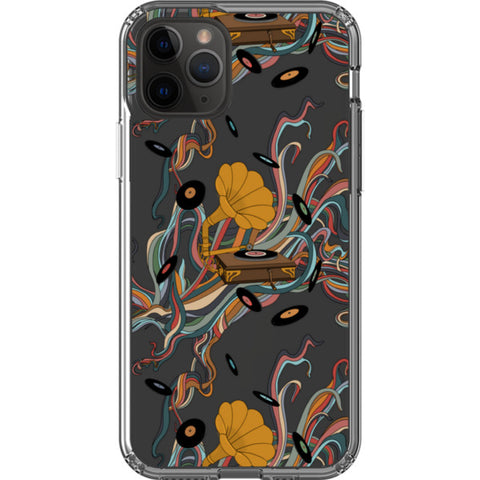 Art Nouveau Vinyl Record Player Clear Phone Case