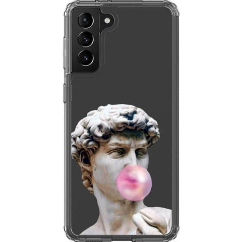 David Greek Statue Bubblegum Clear Phone Case for your Galaxy S21 Plus exclusively at The Urban Flair
