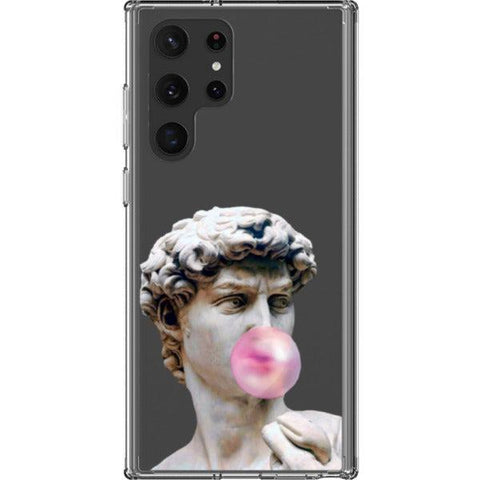 David Greek Statue Bubblegum Clear Phone Case for your Galaxy S22 Ultra exclusively at The Urban Flair