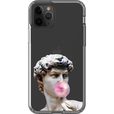 David Greek Statue Bubblegum Clear Phone Case for your iPhone 11 Pro exclusively at The Urban Flair