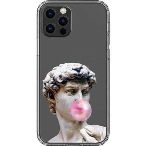 David Greek Statue Bubblegum Clear Phone Case for your iPhone 13 Pro exclusively at The Urban Flair