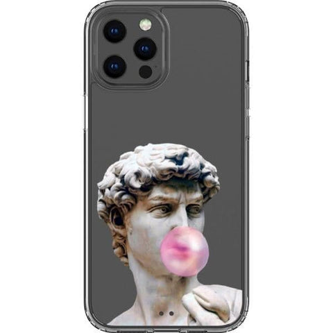 David Greek Statue Bubblegum Clear Phone Case for your iPhone 13 Pro Max exclusively at The Urban Flair