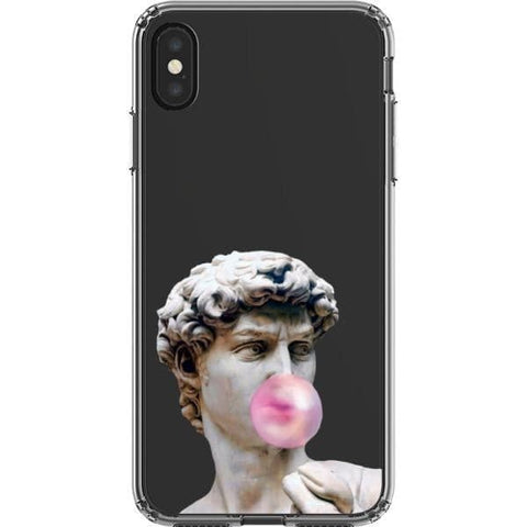 David Greek Statue Bubblegum Clear Phone Case for your iPhone XS Max exclusively at The Urban Flair