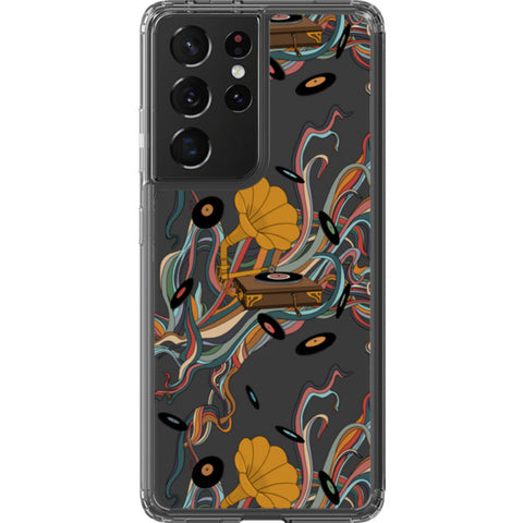 Art Nouveau Vinyl Record Player Clear Phone Case