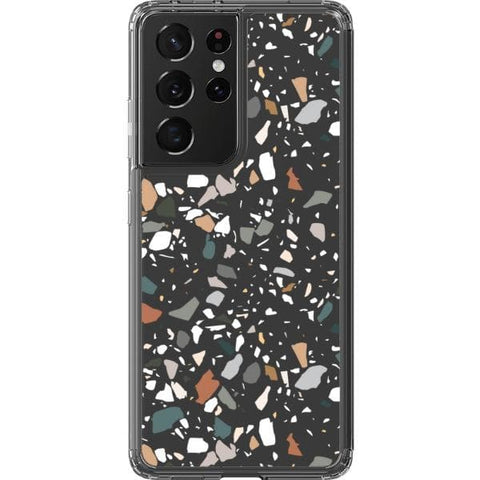Earth Tone Terrazzo Clear Phone Case for your Galaxy S21 Ultra exclusively at The Urban Flair