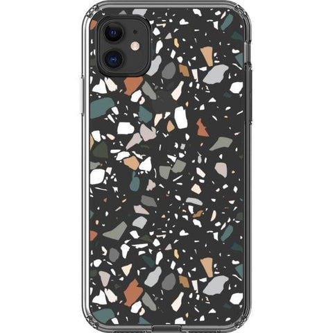 Earth Tone Terrazzo Clear Phone Case for your iPhone 11 exclusively at The Urban Flair