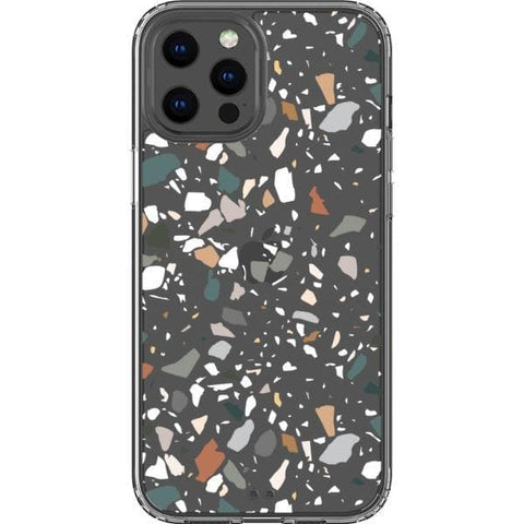 Earth Tone Terrazzo Clear Phone Case for your iPhone 12 Pro Max exclusively at The Urban Flair