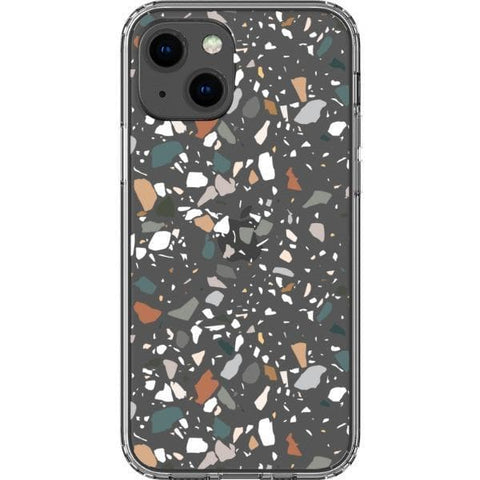 Earth Tone Terrazzo Clear Phone Case for your iPhone 13 exclusively at The Urban Flair