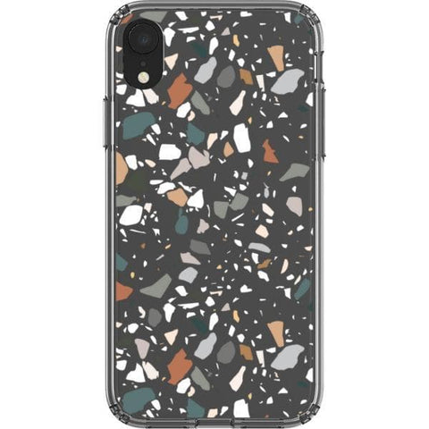 Earth Tone Terrazzo Clear Phone Case for your iPhone XR exclusively at The Urban Flair