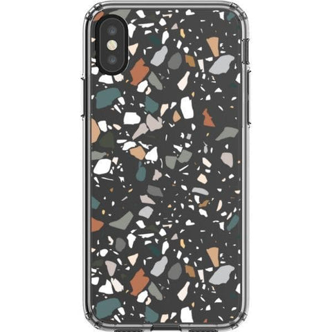Earth Tone Terrazzo Clear Phone Case for your iPhone X/XS exclusively at The Urban Flair