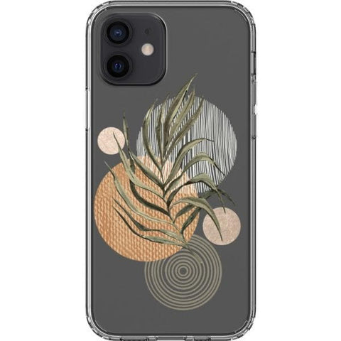 Shop The Earthtone Terracotta Modern Shapes Clear Phone Cases Exclusively at The Urban Flair - Trendy Aesthetic Covers Available for Apple iPhone and Samsung Galaxy Devices