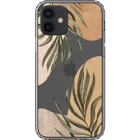 Shop The Earthtone Terracotta Modern Shapes Clear Phone Cases Exclusively at The Urban Flair - Trendy Aesthetic Covers Available for Apple iPhone and Samsung Galaxy Devices