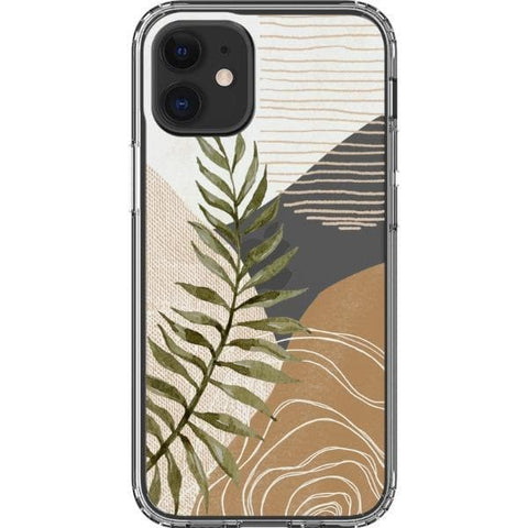 Shop The Earthtone Terracotta Modern Shapes Clear Phone Cases Exclusively at The Urban Flair - Trendy Aesthetic Covers Available for Apple iPhone and Samsung Galaxy Devices