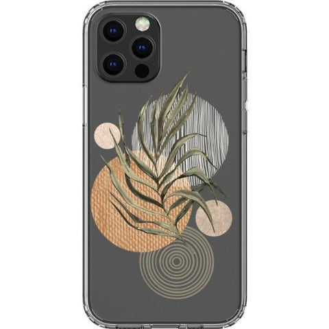 Shop The Earthtone Terracotta Modern Shapes Clear Phone Cases Exclusively at The Urban Flair - Trendy Aesthetic Covers Available for Apple iPhone and Samsung Galaxy Devices