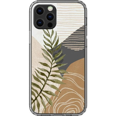 Shop The Earthtone Terracotta Modern Shapes Clear Phone Cases Exclusively at The Urban Flair - Trendy Aesthetic Covers Available for Apple iPhone and Samsung Galaxy Devices