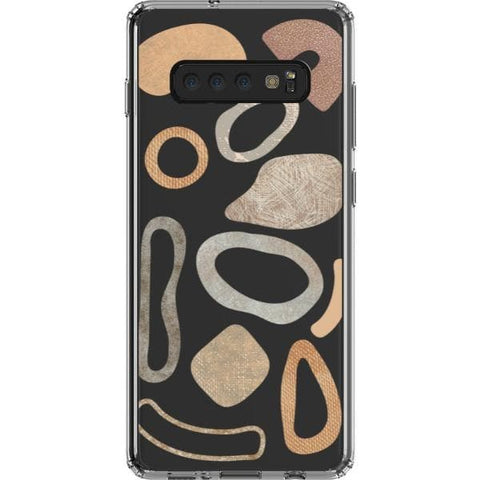 Shop The Earthtone Terracotta Modern Shapes Clear Phone Cases Exclusively at The Urban Flair - Trendy Aesthetic Covers Available for Apple iPhone and Samsung Galaxy Devices