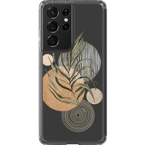 Shop The Earthtone Terracotta Modern Shapes Clear Phone Cases Exclusively at The Urban Flair - Trendy Aesthetic Covers Available for Apple iPhone and Samsung Galaxy Devices