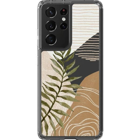 Shop The Earthtone Terracotta Modern Shapes Clear Phone Cases Exclusively at The Urban Flair - Trendy Aesthetic Covers Available for Apple iPhone and Samsung Galaxy Devices