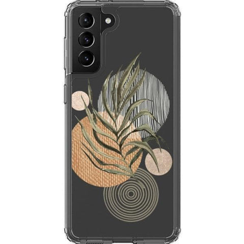 Shop The Earthtone Terracotta Modern Shapes Clear Phone Cases Exclusively at The Urban Flair - Trendy Aesthetic Covers Available for Apple iPhone and Samsung Galaxy Devices