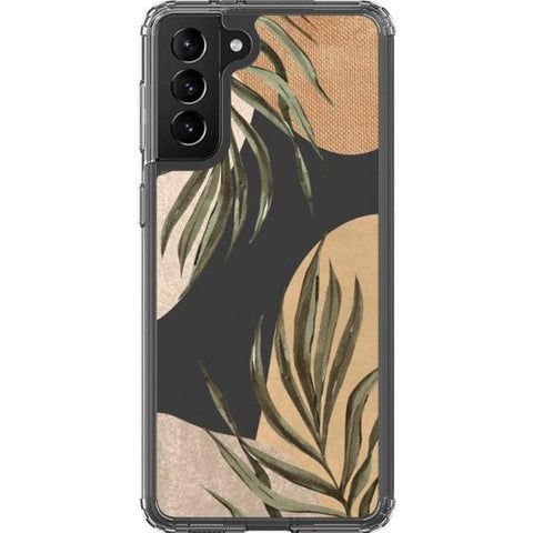 Shop The Earthtone Terracotta Modern Shapes Clear Phone Cases Exclusively at The Urban Flair - Trendy Aesthetic Covers Available for Apple iPhone and Samsung Galaxy Devices