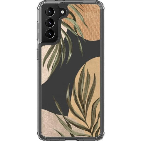 Shop The Earthtone Terracotta Modern Shapes Clear Phone Cases Exclusively at The Urban Flair - Trendy Aesthetic Covers Available for Apple iPhone and Samsung Galaxy Devices