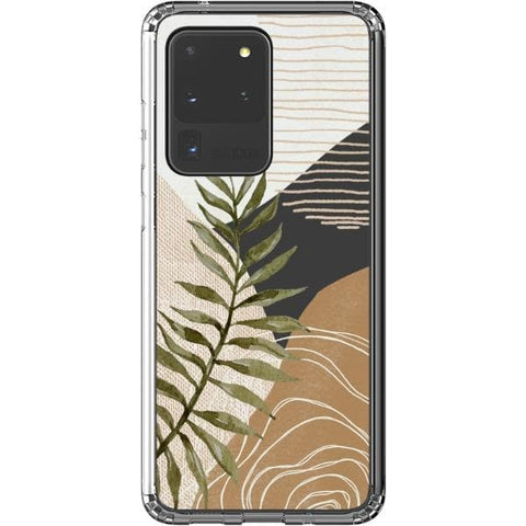Shop The Earthtone Terracotta Modern Shapes Clear Phone Cases Exclusively at The Urban Flair - Trendy Aesthetic Covers Available for Apple iPhone and Samsung Galaxy Devices