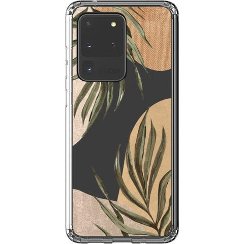 Shop The Earthtone Terracotta Modern Shapes Clear Phone Cases Exclusively at The Urban Flair - Trendy Aesthetic Covers Available for Apple iPhone and Samsung Galaxy Devices