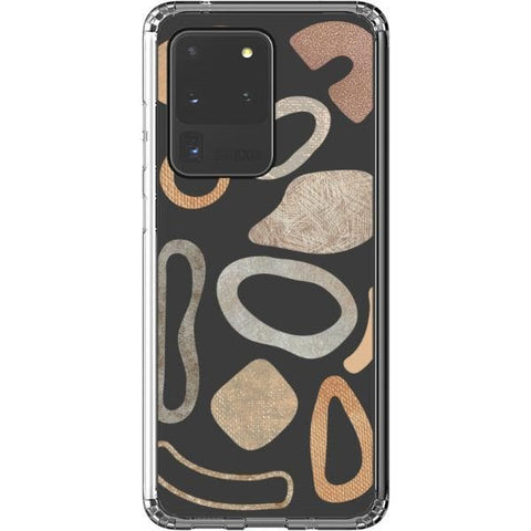 Shop The Earthtone Terracotta Modern Shapes Clear Phone Cases Exclusively at The Urban Flair - Trendy Aesthetic Covers Available for Apple iPhone and Samsung Galaxy Devices