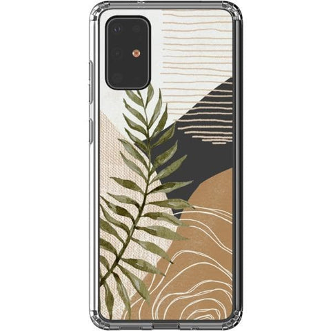 Shop The Earthtone Terracotta Modern Shapes Clear Phone Cases Exclusively at The Urban Flair - Trendy Aesthetic Covers Available for Apple iPhone and Samsung Galaxy Devices