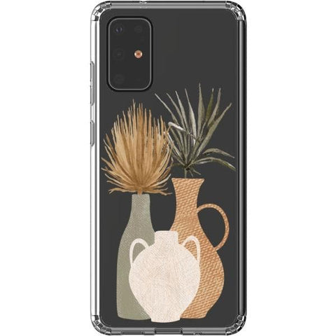 Shop The Earthtone Terracotta Modern Shapes Clear Phone Cases Exclusively at The Urban Flair - Trendy Aesthetic Covers Available for Apple iPhone and Samsung Galaxy Devices
