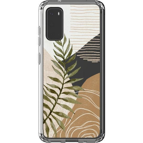 Shop The Earthtone Terracotta Modern Shapes Clear Phone Cases Exclusively at The Urban Flair - Trendy Aesthetic Covers Available for Apple iPhone and Samsung Galaxy Devices