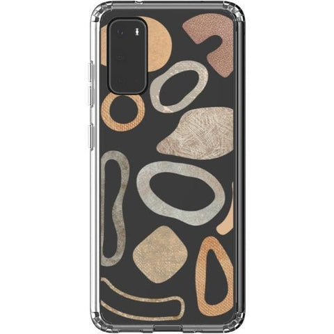 Shop The Earthtone Terracotta Modern Shapes Clear Phone Cases Exclusively at The Urban Flair - Trendy Aesthetic Covers Available for Apple iPhone and Samsung Galaxy Devices