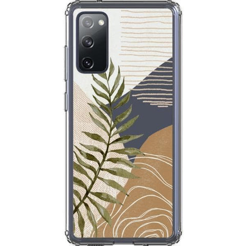 Shop The Earthtone Terracotta Modern Shapes Clear Phone Cases Exclusively at The Urban Flair - Trendy Aesthetic Covers Available for Apple iPhone and Samsung Galaxy Devices