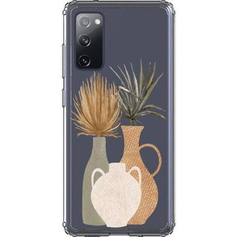 Shop The Earthtone Terracotta Modern Shapes Clear Phone Cases Exclusively at The Urban Flair - Trendy Aesthetic Covers Available for Apple iPhone and Samsung Galaxy Devices