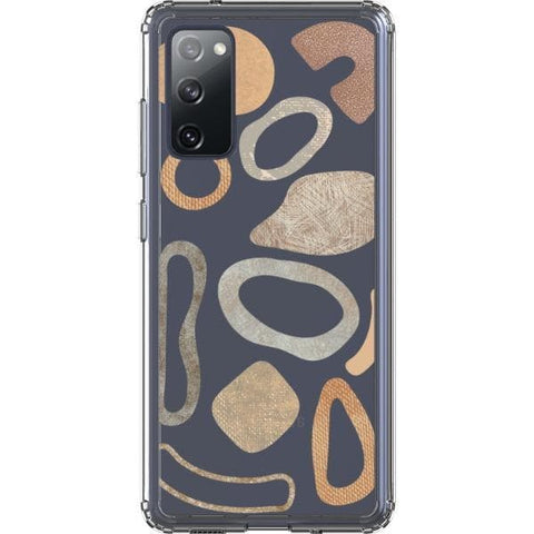 Shop The Earthtone Terracotta Modern Shapes Clear Phone Cases Exclusively at The Urban Flair - Trendy Aesthetic Covers Available for Apple iPhone and Samsung Galaxy Devices