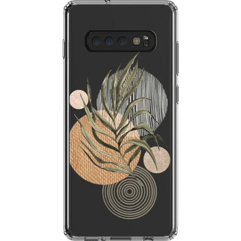 Shop The Earthtone Terracotta Modern Shapes Clear Phone Cases Exclusively at The Urban Flair - Trendy Aesthetic Covers Available for Apple iPhone and Samsung Galaxy Devices