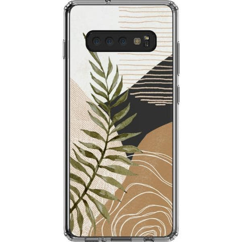 Shop The Earthtone Terracotta Modern Shapes Clear Phone Cases Exclusively at The Urban Flair - Trendy Aesthetic Covers Available for Apple iPhone and Samsung Galaxy Devices