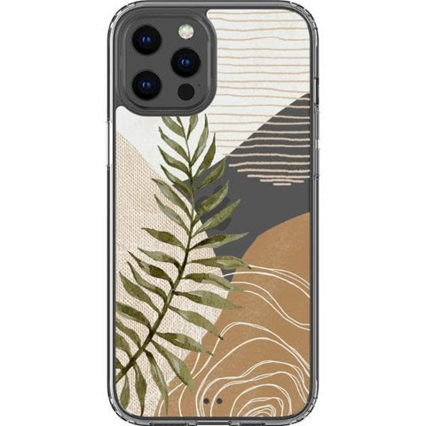 Shop The Earthtone Terracotta Modern Shapes Clear Phone Cases Exclusively at The Urban Flair - Trendy Aesthetic Covers Available for Apple iPhone and Samsung Galaxy Devices