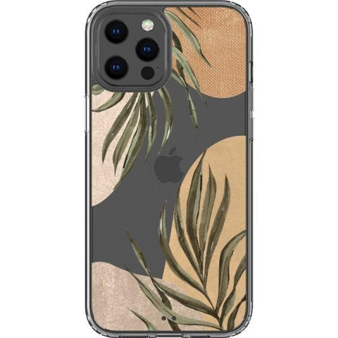 Shop The Earthtone Terracotta Modern Shapes Clear Phone Cases Exclusively at The Urban Flair - Trendy Aesthetic Covers Available for Apple iPhone and Samsung Galaxy Devices